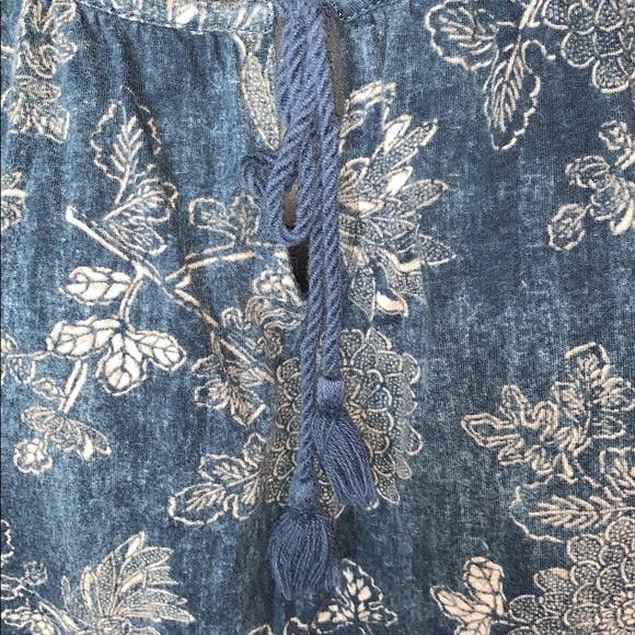 LRL Blue 1/4” sleeve Pheasant top shirt large - Picture 6 of 8